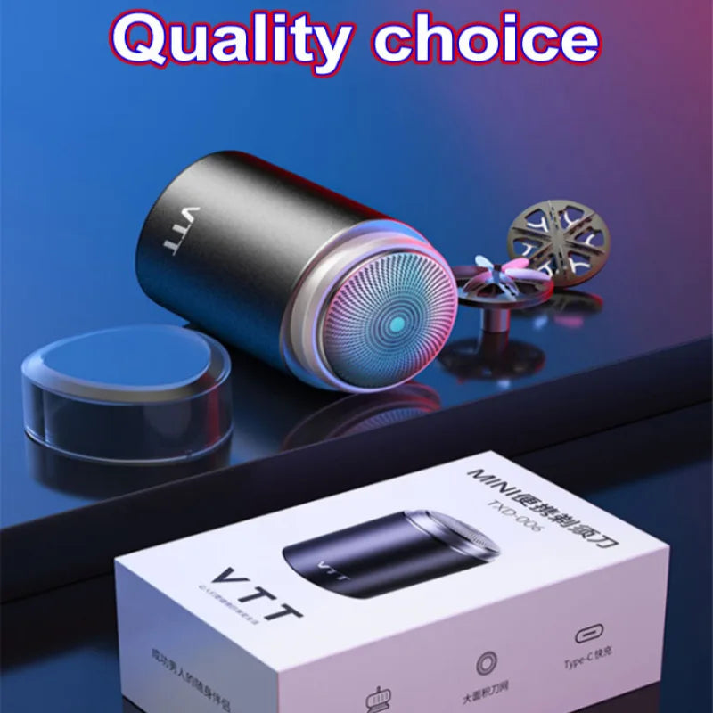 मिनी इलेक्ट्रिक शेभर पोर्टेबल डबल हेडहरू द्रुत सफाई टाइप-सी रिचार्जेबल रेजर व्यवसायहरू यात्रा वाटरप्रूफ सानो रेजर मेसिन