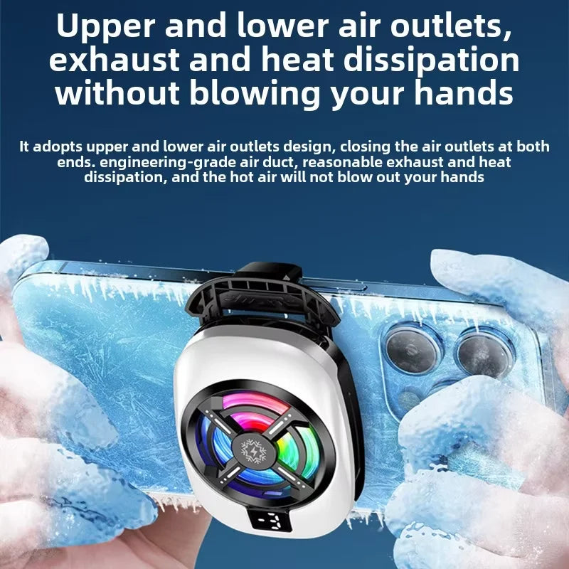 आईफोन १६ को लागि मोबाइल फोन ब्याकक्लिप हीट सिङ्क सेमीकन्डक्टर डिजिटल डिस्प्ले कूलिङ रेडिएटर लाइभ स्ट्रिमिङ आर्टिफ्याक्ट गेम कूलर