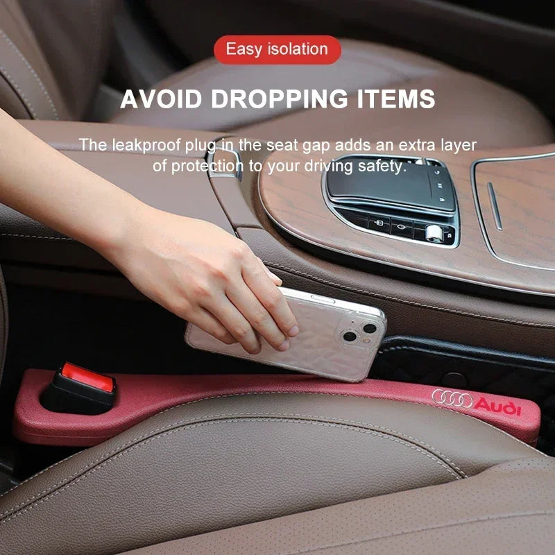 Audi A5 A3 A4 A6 A7 A8 Q2 Q7 Q3 Q5 Q8 B5 B6 B7 B8 B9 Q7 8P 8V 8L को लागि 2pc कार सिट ग्याप फिलर वाटरप्रूफ कार सिट ग्याप प्लग स्ट्रिप