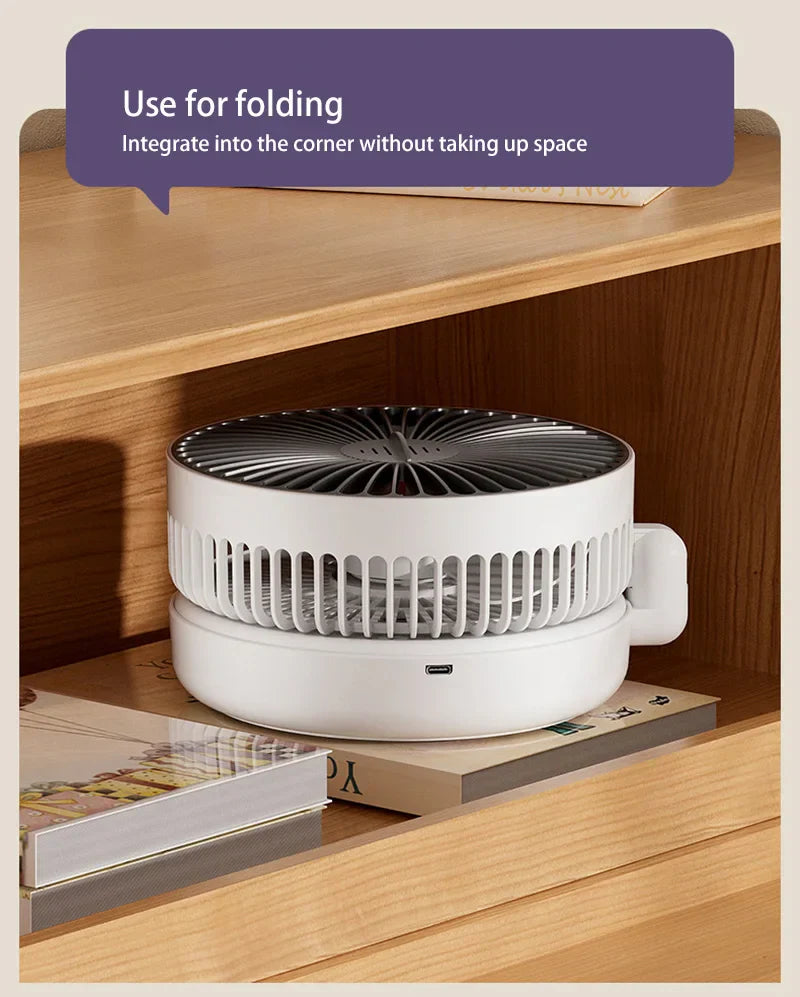 इलेक्ट्रिक फ्यान ३ इन १ रिचार्जेबल सानो फोल्डिंग साइकल डेस्कटप भित्तामा माउन्ट गरिएको सानो फ्यान छात्रावास शौचालय चिसो हावा गर्मी पंखा