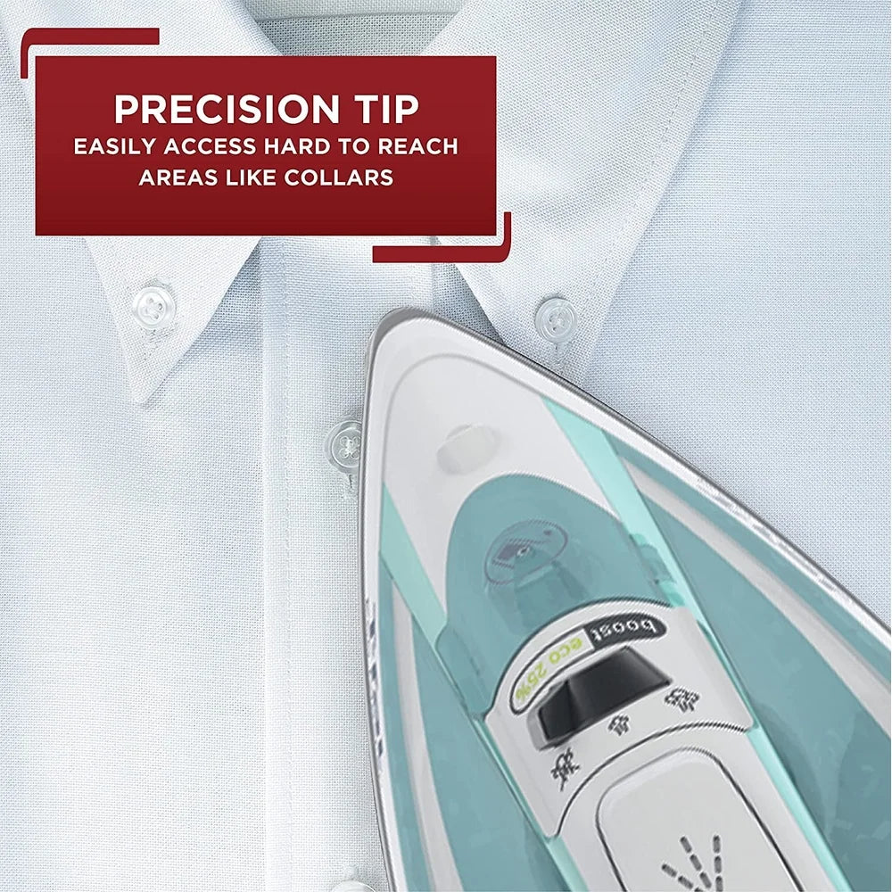 १४०० वाट इको-फ्रेन्डली स्टीम आइरन एर्गोनोमिक ट्रिगर सिरेमिक सोलप्लेट एन्टी-ड्रिप सुविधा सहित ८० ग्राम स्टीम बूस्ट कुशल इस्त्री