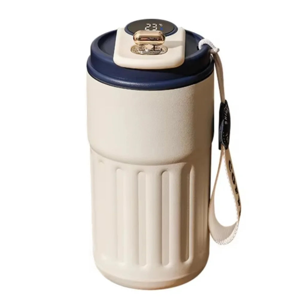 उपहार ४५० एमएल थर्मल पानीको बोतल पोर्टेबल ठूलो क्षमताको कफी थर्मस कप डिजिटल इन्टेलिजेन्ट पेय पदार्थ बोतल भान्साको आपूर्ति