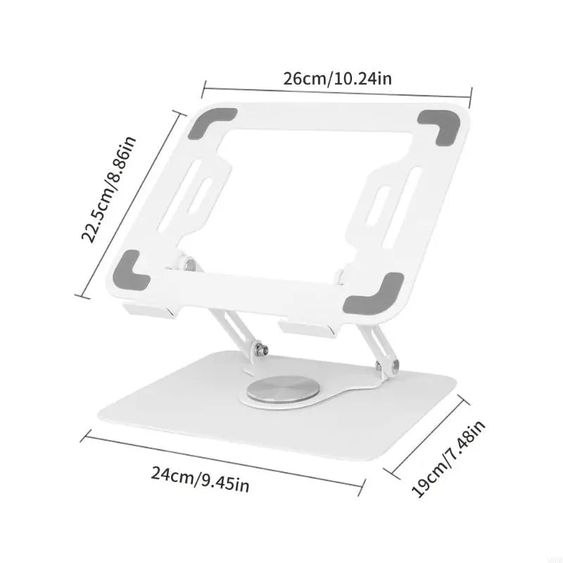 G8DB ३६०° घुम्ने ल्यापटप स्ट्यान्ड, नोटबुक होल्डर उचाइ समायोज्य कार्बन स्टील