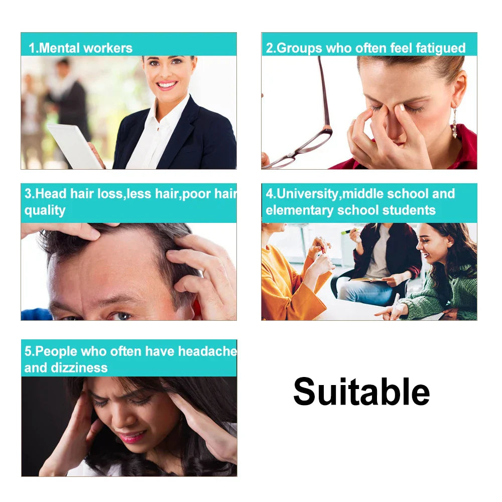 इलेक्ट्रिक स्क्याल्प मसाजर हेड्स स्क्याल्प निडिङ भाइब्रेटिंग डिभाइस कपालको वृद्धिको लागि ६ मोडहरू तनाव आराम वाटरप्रूफ मसाजर