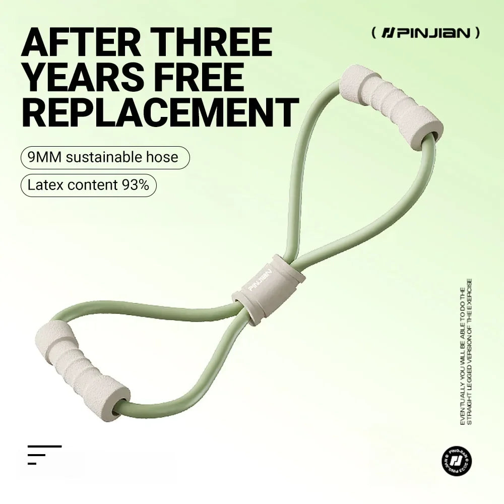 टेन्सन रोप योग जिम लेटेक्स रबर आर्म रेजिस्टन्स ८-आकारको फिटनेस स्ट्रेन्थ इक्विपमेन्ट होम जिम चेस्ट एक्सपान्डर इलास्टिक ब्यान्ड