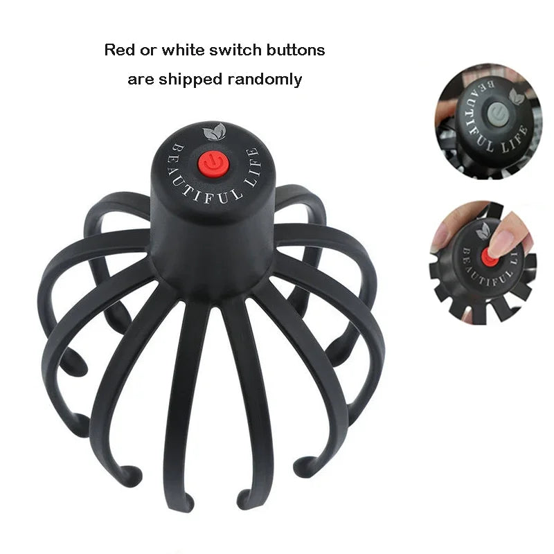 इलेक्ट्रिक हेड मसाजर स्क्याल्प हेयर ग्रोथ हेड रिल्याक्स स्ट्रेस रिलिफ हेड स्क्र्याचर स्क्याल्प स्टिमुलेशन मसाज क्लाउ हेल्थ केयर