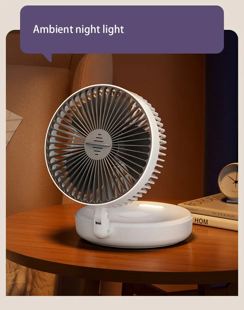 इलेक्ट्रिक फ्यान ३ इन १ रिचार्जेबल सानो फोल्डिंग साइकल डेस्कटप भित्तामा माउन्ट गरिएको सानो फ्यान छात्रावास शौचालय चिसो हावा गर्मी पंखा