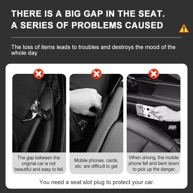 Audi A5 A3 A4 A6 A7 A8 Q2 Q7 Q3 Q5 Q8 B5 B6 B7 B8 B9 Q7 8P 8V 8L को लागि 2pc कार सिट ग्याप फिलर वाटरप्रूफ कार सिट ग्याप प्लग स्ट्रिप