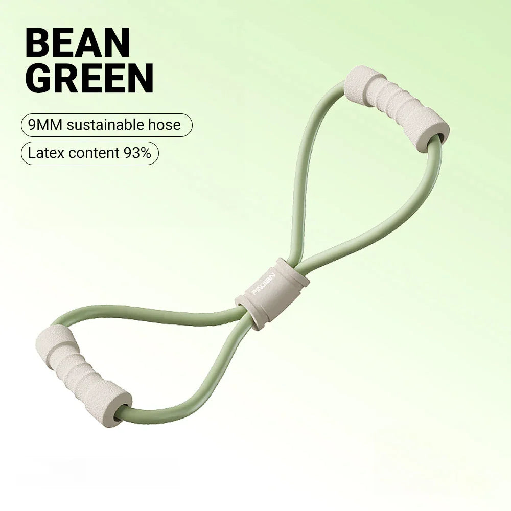 टेन्सन रोप योग जिम लेटेक्स रबर आर्म रेजिस्टन्स ८-आकारको फिटनेस स्ट्रेन्थ इक्विपमेन्ट होम जिम चेस्ट एक्सपान्डर इलास्टिक ब्यान्ड