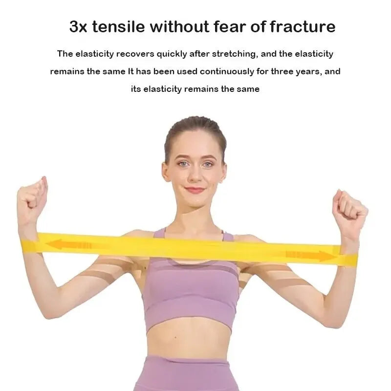 ५ पीसी योग टेन्सन बेल्ट फिटनेस इलास्टिक बेल्ट प्रतिरोध बेल्ट स्क्वाट बट एड्स टेन्सन रिंग स्ट्रेचिंग व्यायाम बेल्ट