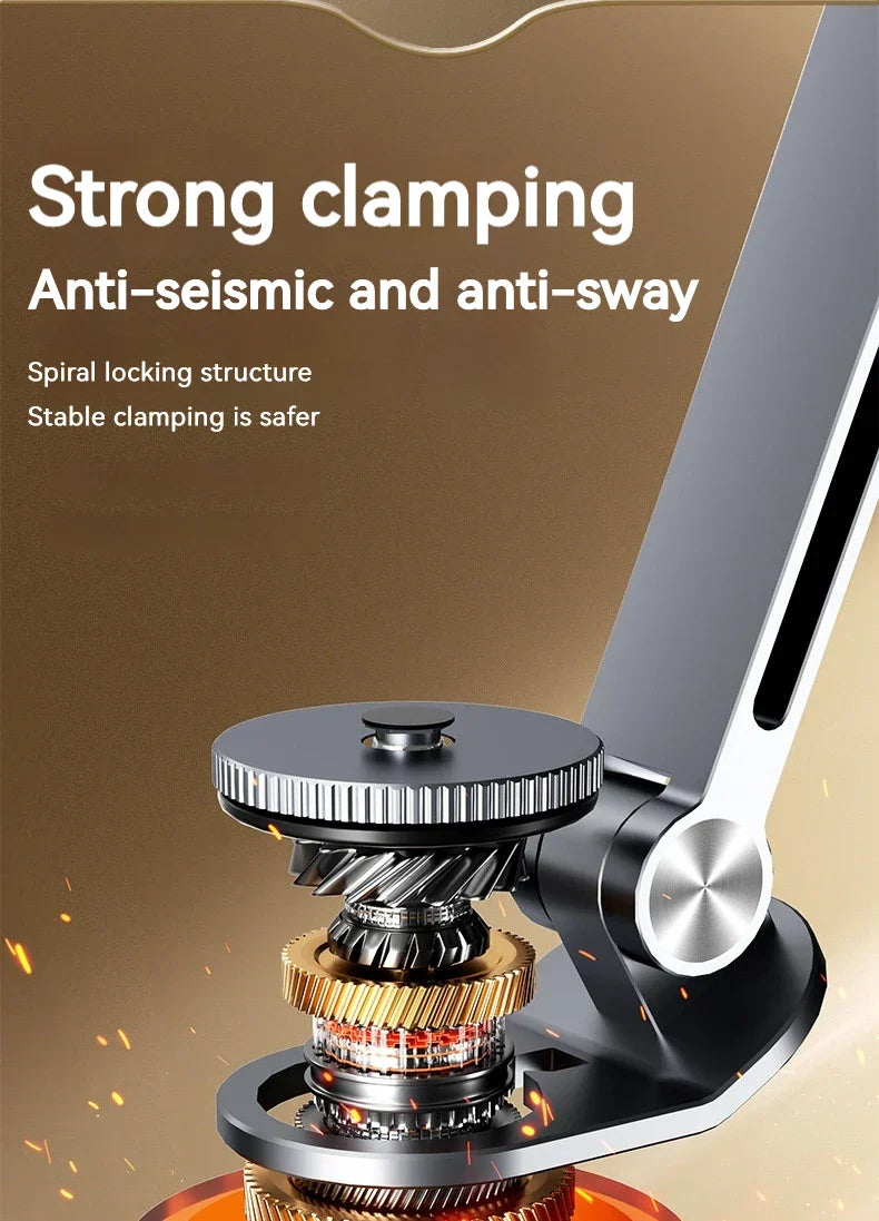 ट्याब्लेट होल्डर स्ट्यान्ड फोन क्लिप होल्डर एल्युमिनियम मिश्र धातु घुमाउन मिल्ने क्यान्टिलिभर होम लाइभ डेस्कटप होल्डर आईप्याड प्रो फोल्डिङ ब्र्याकेटको लागि