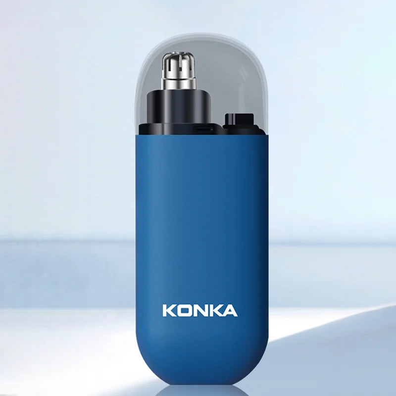 पुरुषहरूको इन्टेलिजेन्ट नन पिन्च इलेक्ट्रिक नोज हेयर ट्रिमर TYPE-C चार्जिङ राउन्ड आर्च ब्लेड पोर्टेबल नोज हेयर ट्रिमर