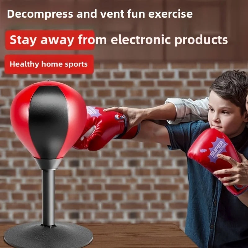 (संयुक्त राज्य अमेरिका द्वारा सिफारिस गरिएको) डेस्कटप बक्सिङ स्पीड रियाक्सन बल - दुवै केटाहरूको लागि उपयुक्त बालबालिकाको खेलौना प्रशिक्षण उपकरण