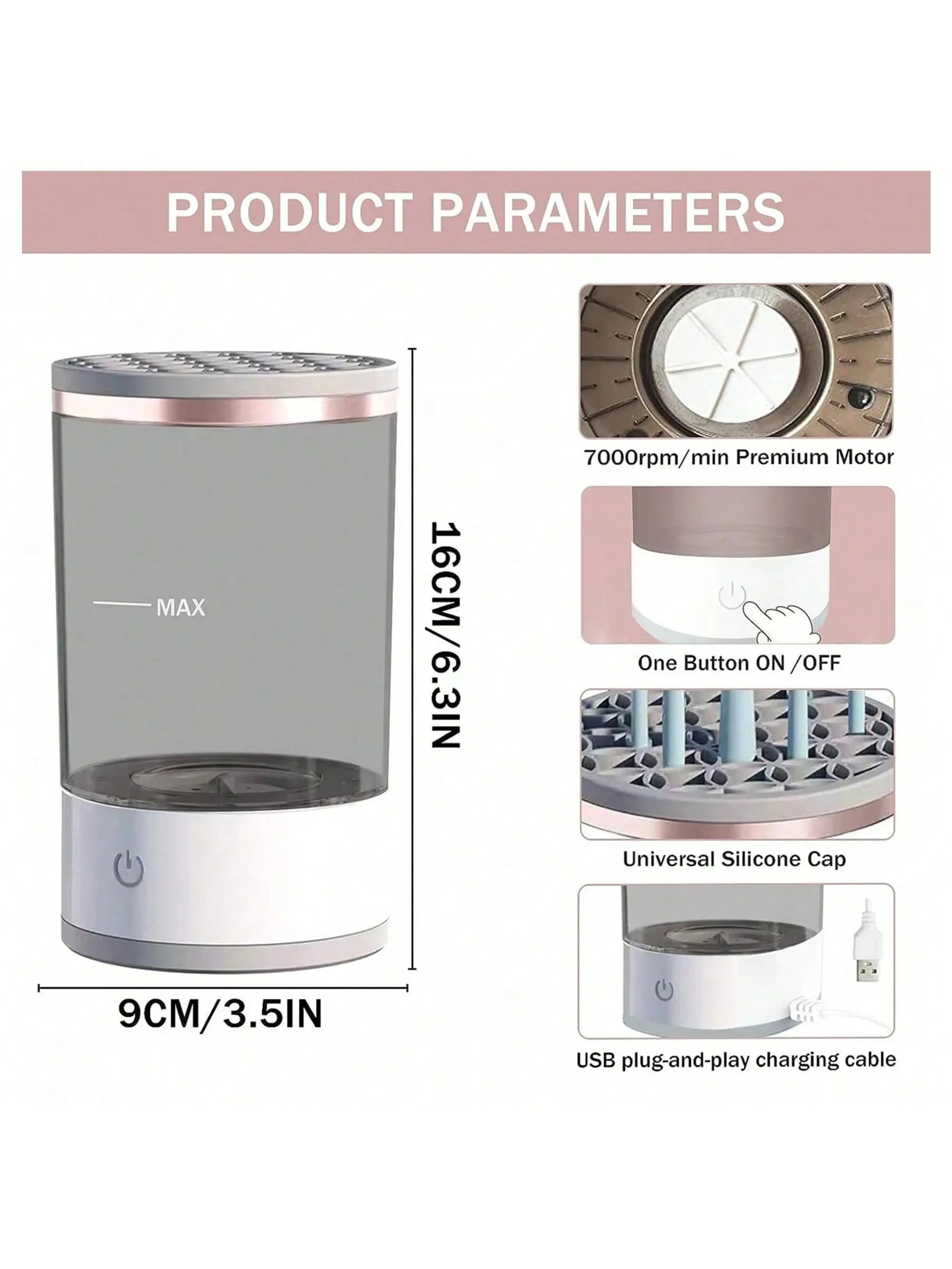 इलेक्ट्रिक मेकअप ब्रश क्लिनर मेसिन