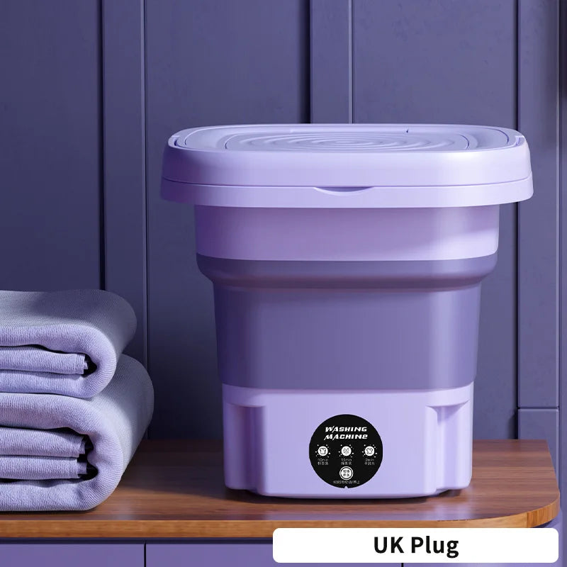 मोजा अन्डरवियर प्यान्टी मिनी वाशर घरायसी लुगा धुने उपकरणको लागि स्पिन ड्रायर सहितको पोर्टेबल ९ लिटर सानो फोल्डेबल वाशिङ मेसिन