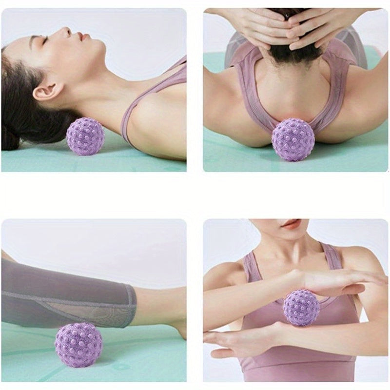 योग फिटनेस रोलर, पूर्ण शरीर ट्रिगर पोइन्ट हेरचाहको लागि म्यानुअल योग मसाज बल, घर जिमको लागि उपयुक्त, गुलाबी, बैजनी, नीलो, हरियो रंगमा मांसपेशी आराम