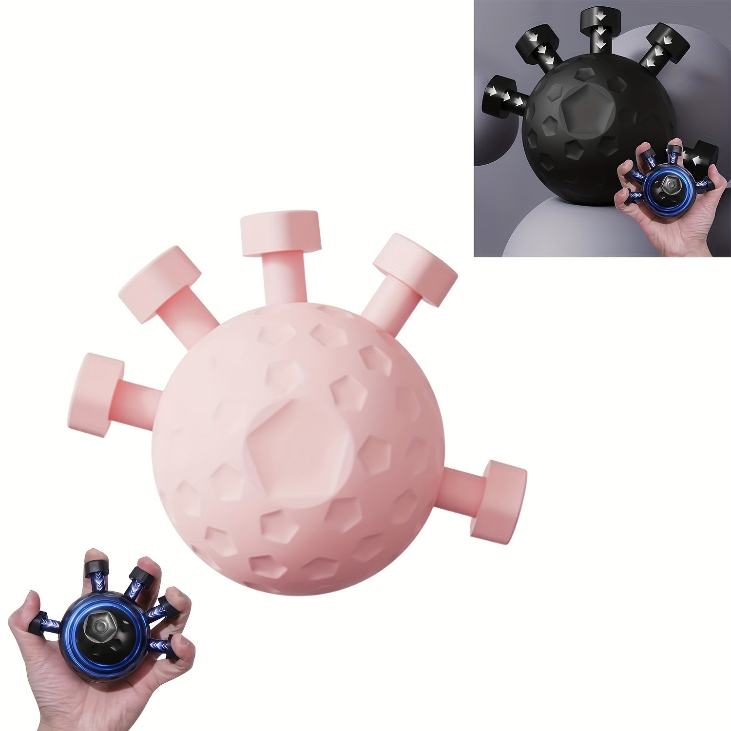 १ पिस फिंगर ग्रिप स्ट्रेन्थनर, २०२५ अपग्रेडेड ह्यान्ड एण्ड फिंगर एक्सरसाइजर, मांसपेशी निर्माणको लागि सिलिकन ग्रिप ट्रेनर, फोरआर्म स्ट्रेन्थ