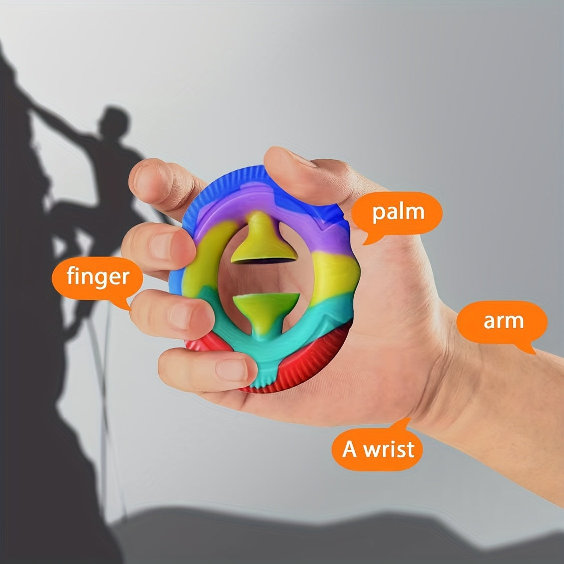 सक्सन कप, औंला पुनर्वास प्रशिक्षक, हात व्यायाम उपकरण सहितको १ पिस सिलिकन ग्रिप स्ट्रेन्थनर