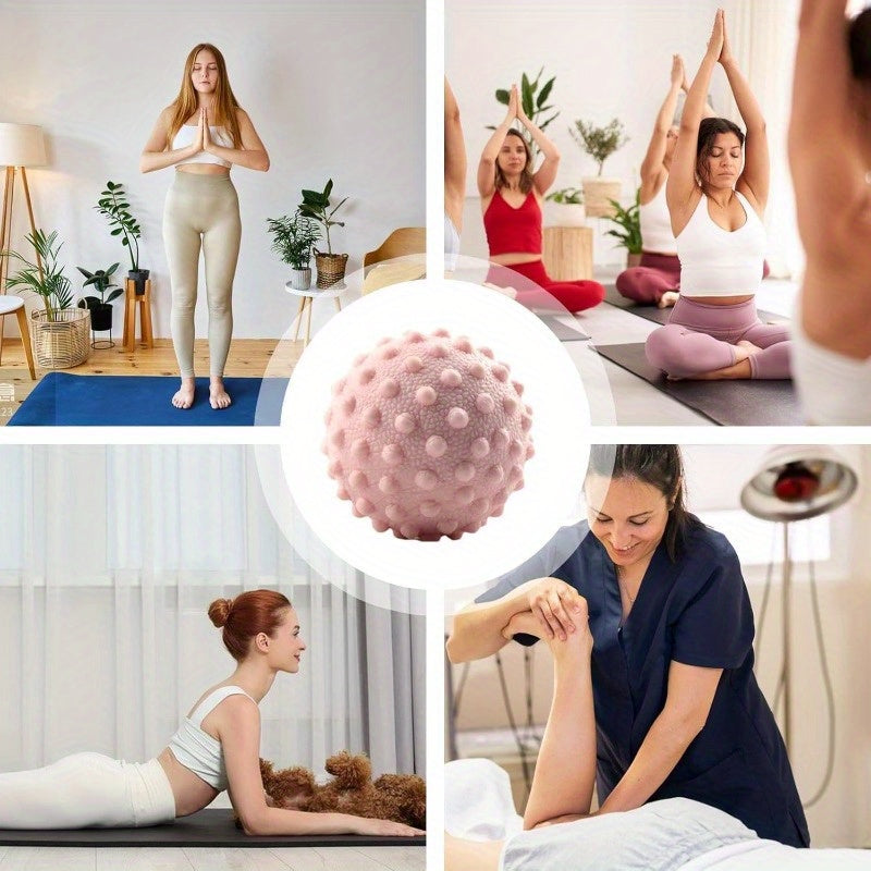 योग फिटनेस रोलर, पूर्ण शरीर ट्रिगर पोइन्ट हेरचाहको लागि म्यानुअल योग मसाज बल, घर जिमको लागि उपयुक्त, गुलाबी, बैजनी, नीलो, हरियो रंगमा मांसपेशी आराम