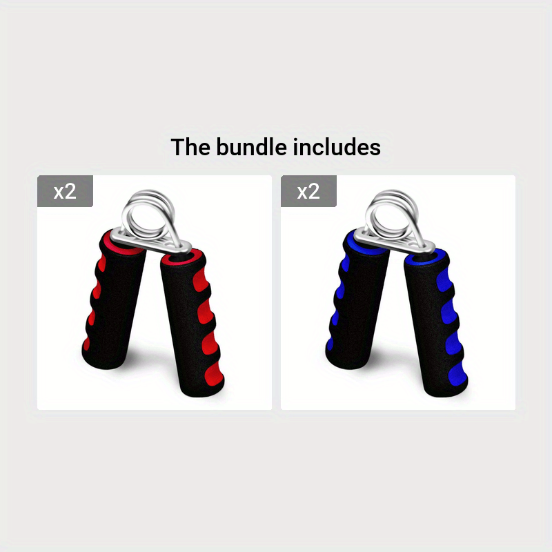 १-प्याक फोम ह्यान्ड ग्रिपर ५५ पाउण्ड शक्ति भएको, एर्गोनोमिक नन-स्लिप ग्रिप र स्प्रिङ्स - घर जिम, क्रसफिट, नाडी र हात शक्ति प्रशिक्षणको लागि रातो/नीलो, ह्यान्ड ग्रिप स्ट्रेन्थनर